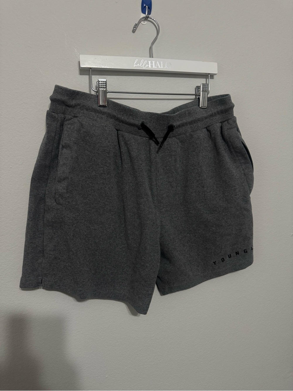 YoungLA Gray Pullover Hoodie with Drawstring